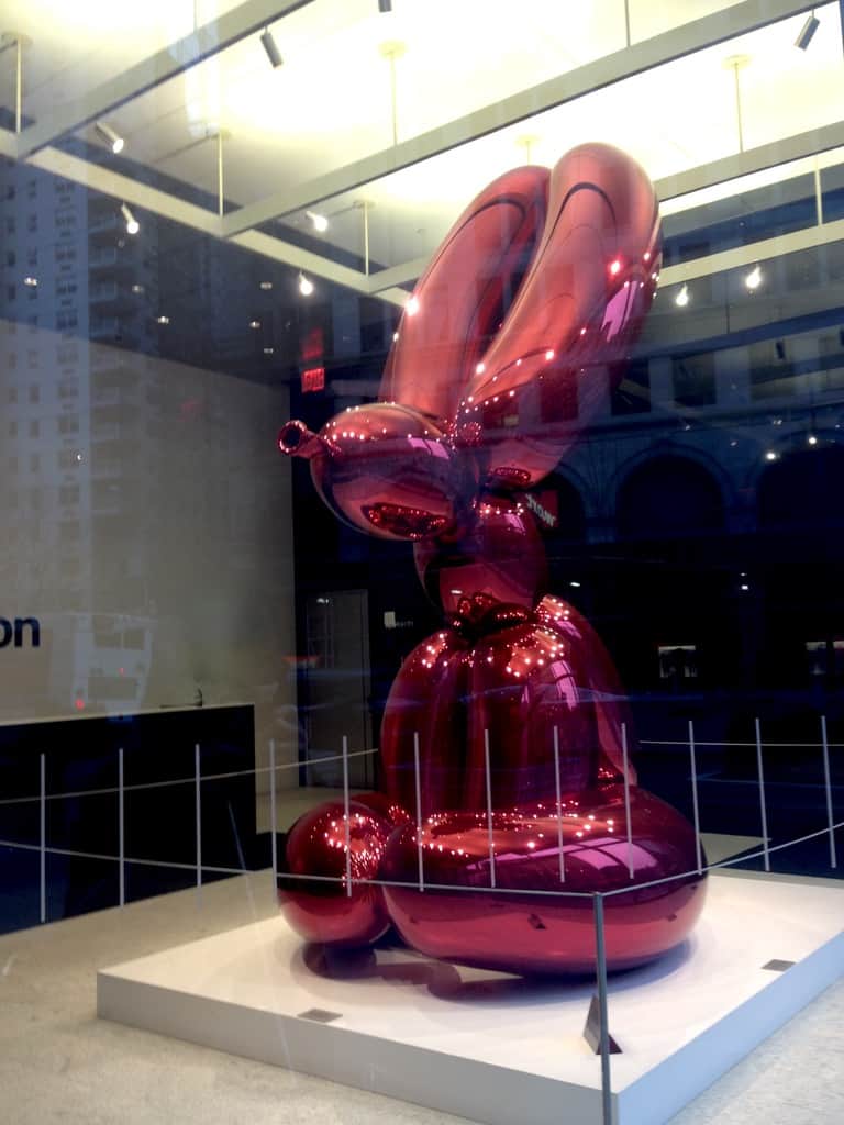 "Balloon Rabbit (Red)", 2005-2010 - East Village, NYC