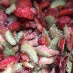 sugared strawberry rhubarb mixture