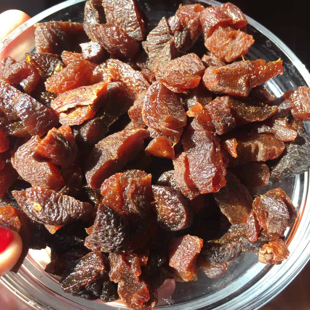 diced dried apricots