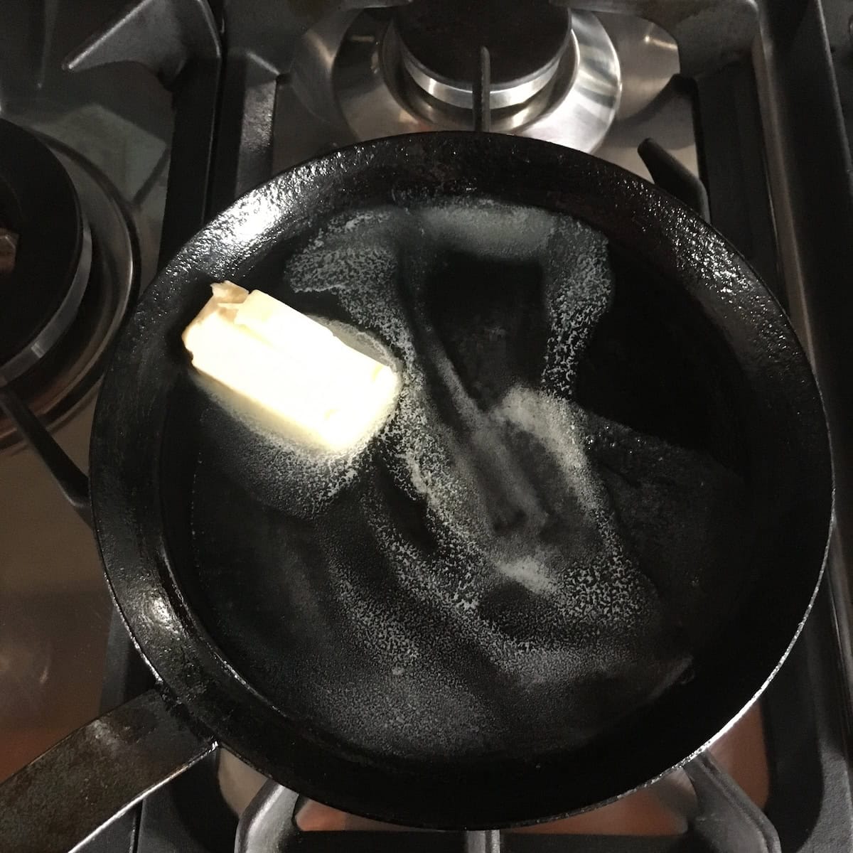 De Buyer carbon steel crepe pan with a well-seasoned nonstick surface, perfect for how to make crepes at home, savory crepes, breakfast crepes, french crepe recipe, and simple crepe recipe results using this versatile crepe maker alternative.
