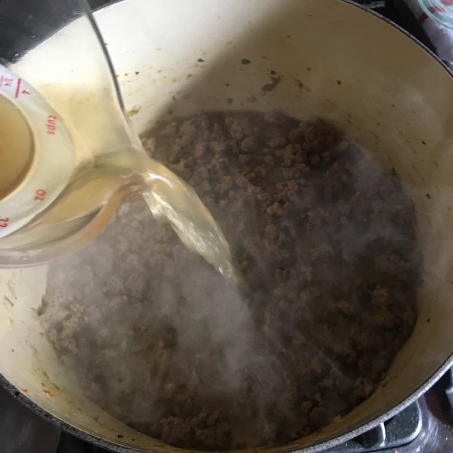 adding the duck stock