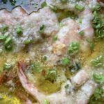 closeup the tastiest buttery garlicky shrimp scampi