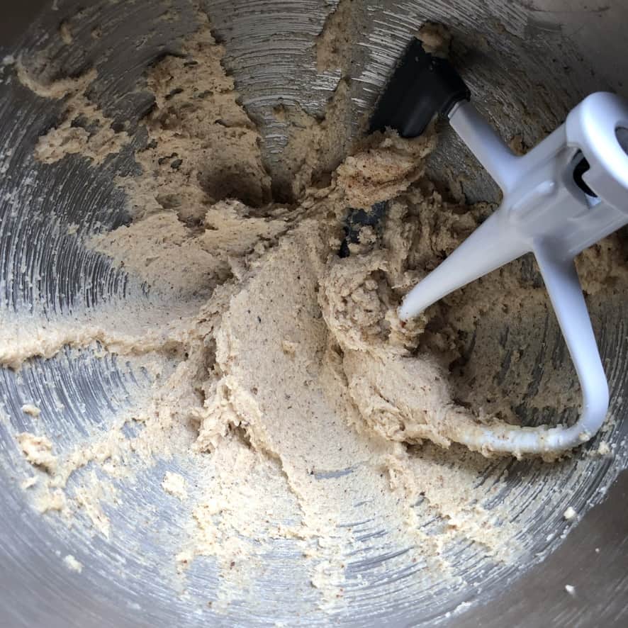 creamed butter and sugar mixture