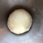 wonton wrapper dough ball about to be rested