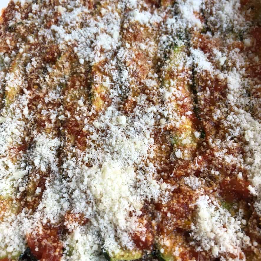 grated parmigiano layer