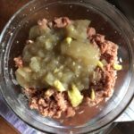 pork meat in a bowl with aspic