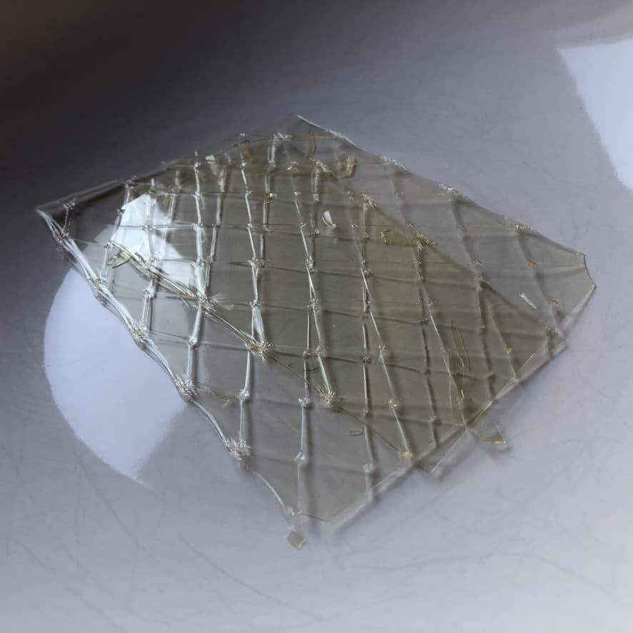 starting to bloom gelatin sheets under water