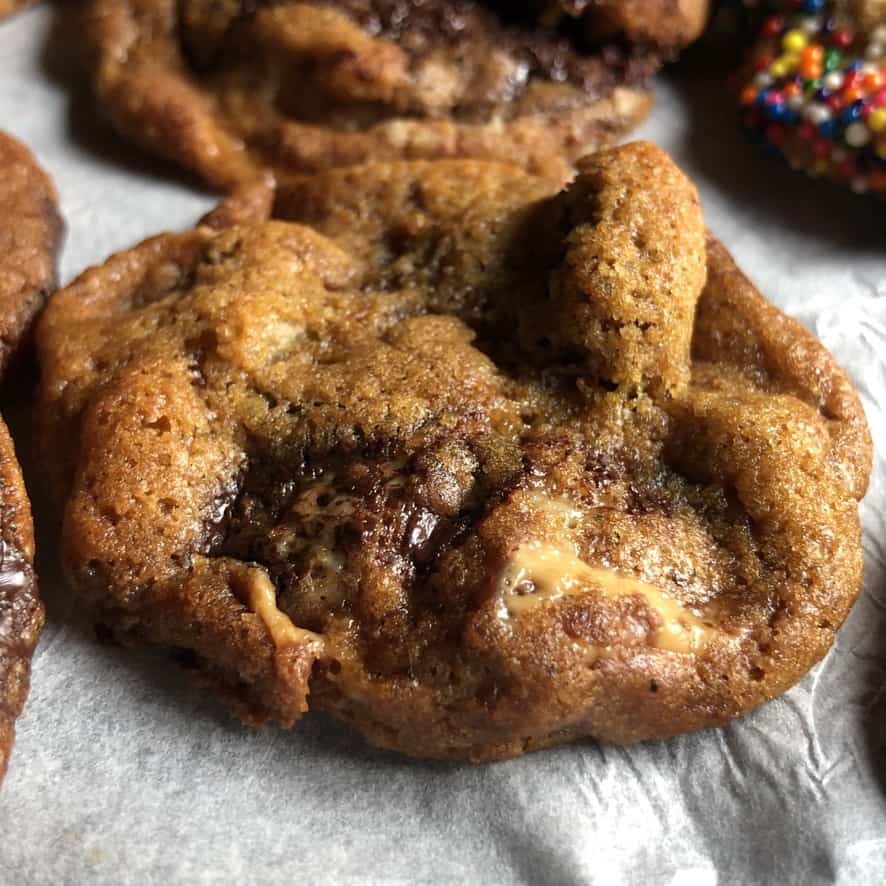 Dump Truck Cookies on on a parchment-lined baking sheet