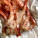 argentinian red shrimp with shells removed, deveined, and butterflied