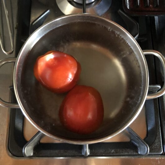 parboiling tomatoes