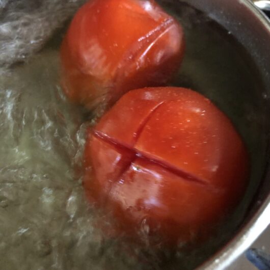 parboiling tomatoes