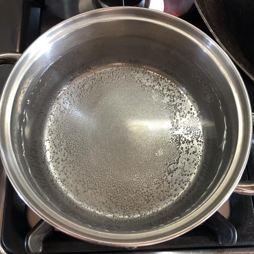 boiling water