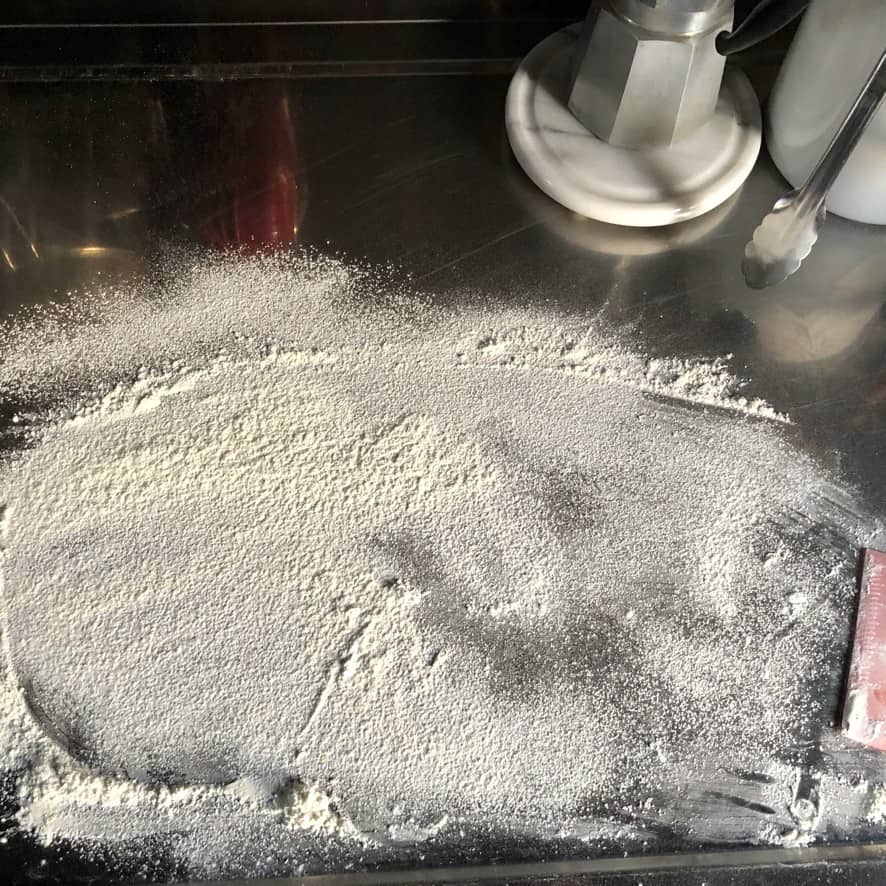 a well floured countertop