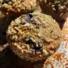 closeup of a muffin