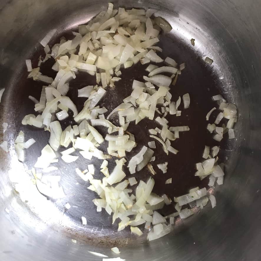 sauteed tender onions in EVOO