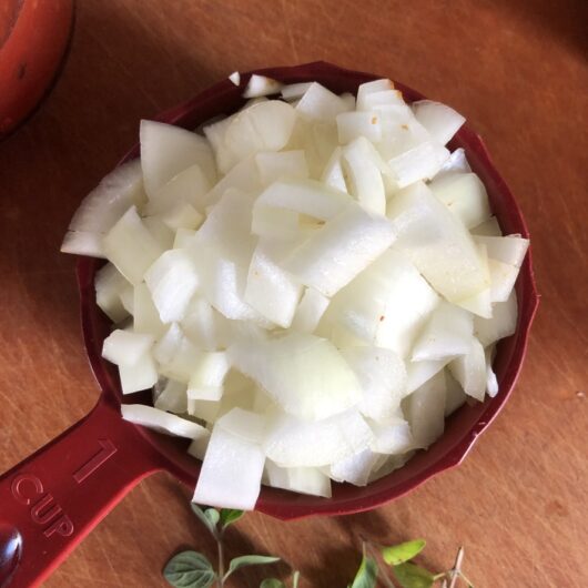 chopped white onion
