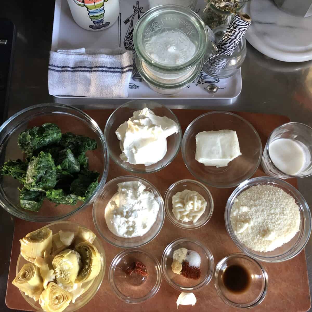 everything you need to make the best spinach and artichoke dip