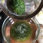 water removed from spinach