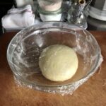cling film covering the dough