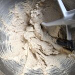 cookie dough after flour has been gently mixed in