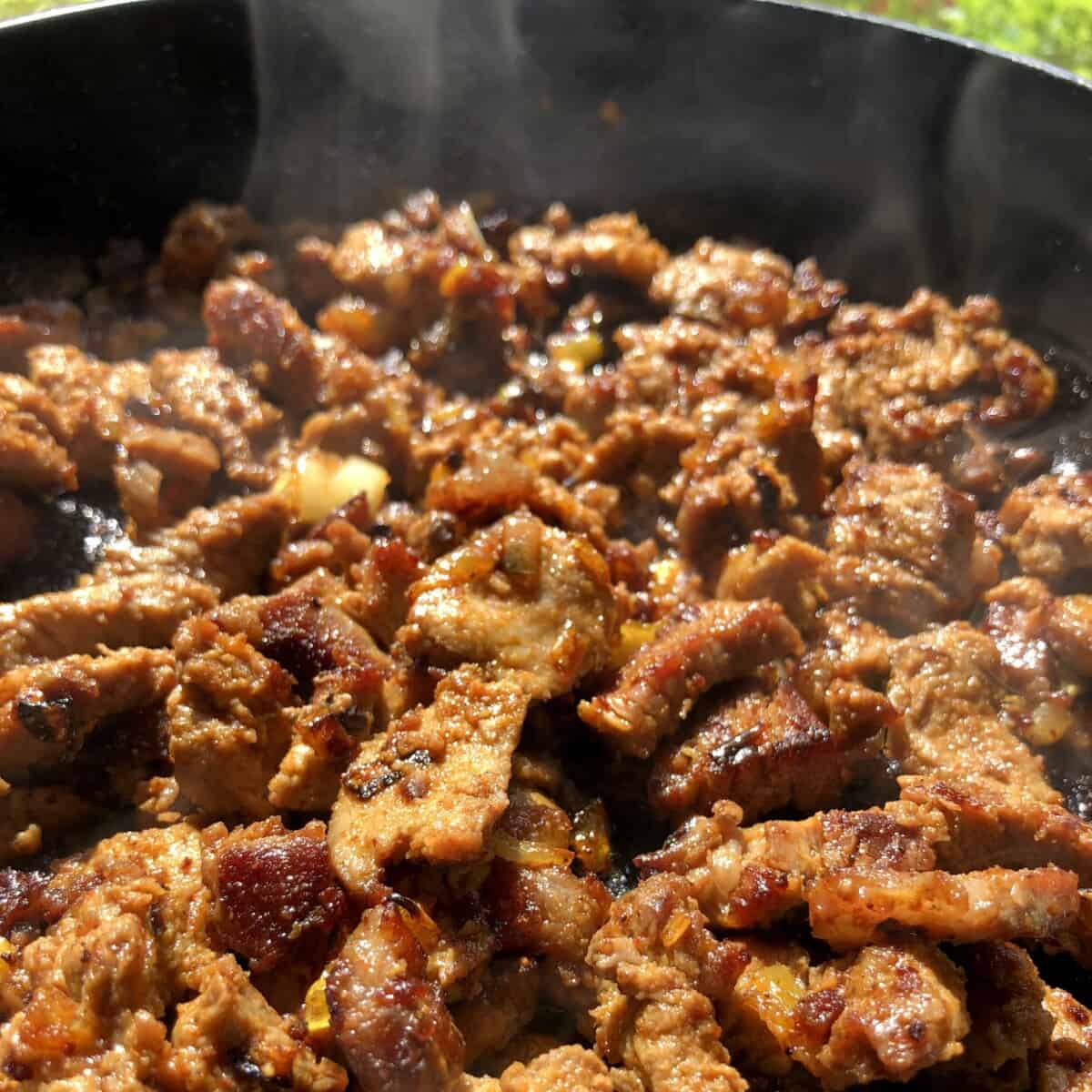 fully cooked beef taco meat