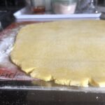 showing the thickness of the pasta dough