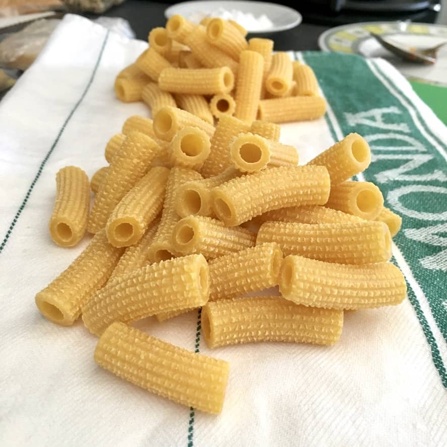 Fresh Italian egg maccheroni pasta