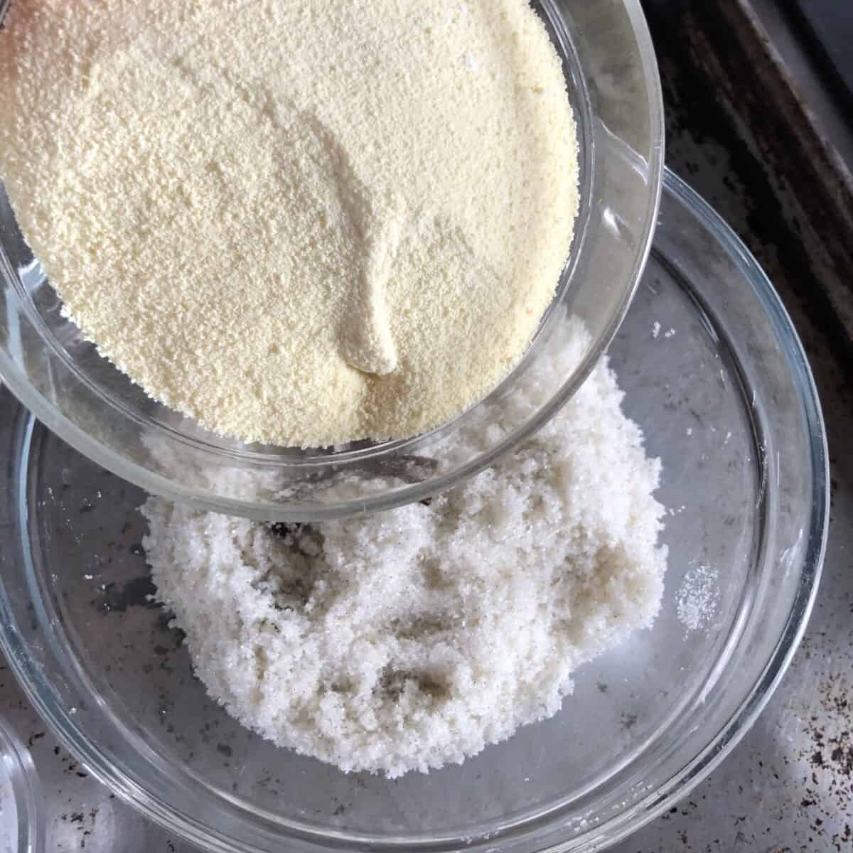 Adding milk powder to the vanilla pudding mix ingredients.