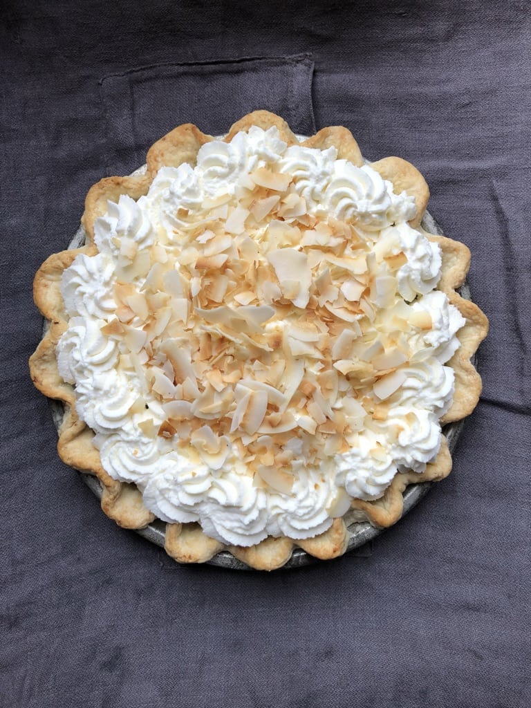 Homemade oconut cream pie.