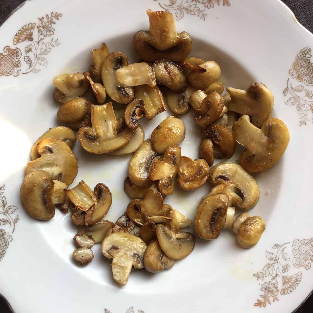 Perfectly browned sautéed mushrooms for pasta ai funghi, golden and caramelized for the best mushroom pasta recipe.
