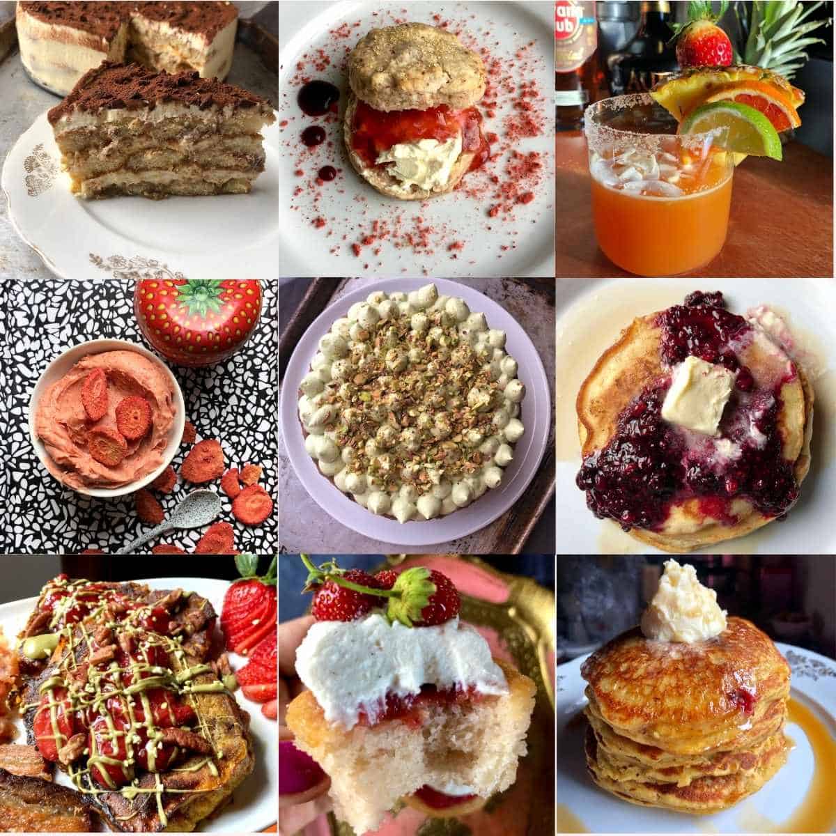A collage of nine of best mother's day recipes to make for Mom this yer.