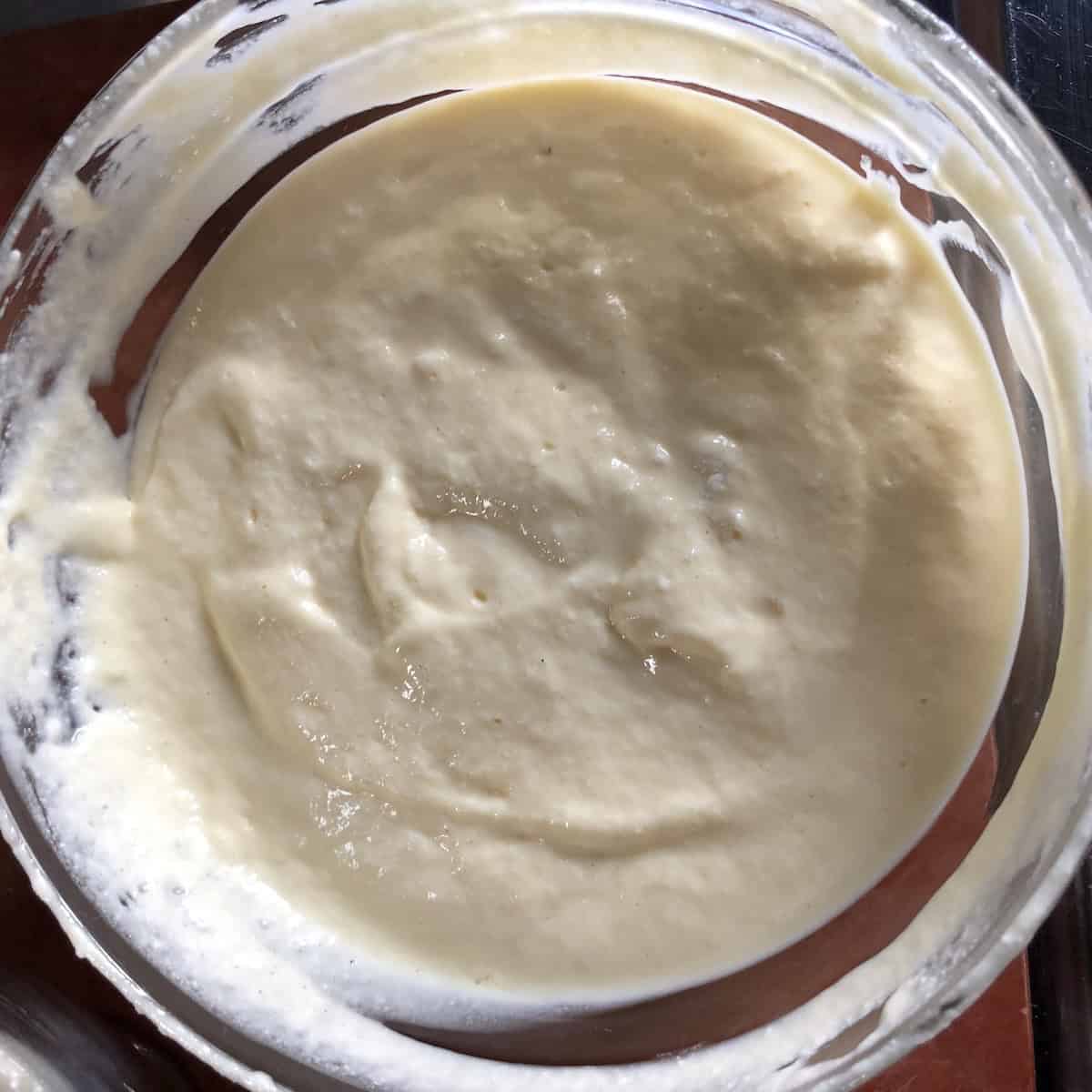 Runny tiramisu cream made with egg whites folded in, too liquid consistency to use, troubleshooting tiramisu mistakes.
